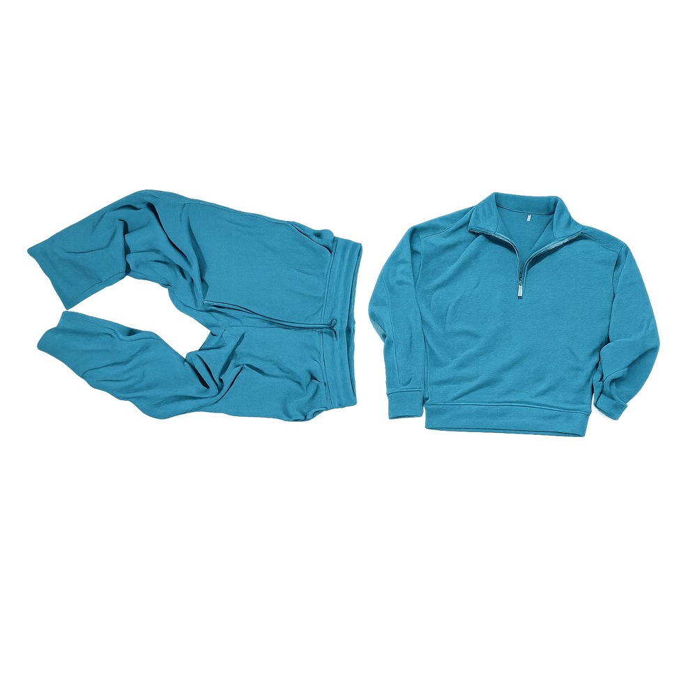 Travis Mathew Track Suit Womens Extra Large Blue Skyloft Soft Lounge Travel Set